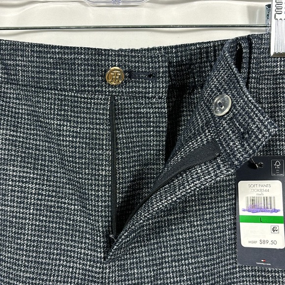 Tommy Hilfiger Houndstooth Blue Berkshire Ankle Trouser Dress Pants | Size Large - Picture 4 of 9